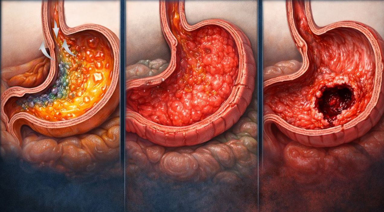 ما هو الفرق بين قرحة المعدة والتهاب المعدة؟..اليك الاجابة