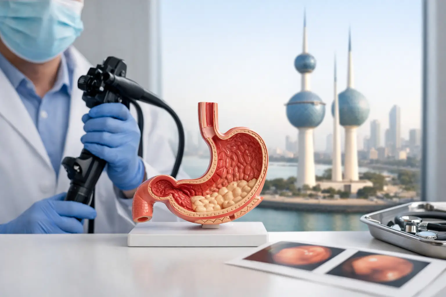 متى يحتاج المريض تنظير المعدة في الكويت؟