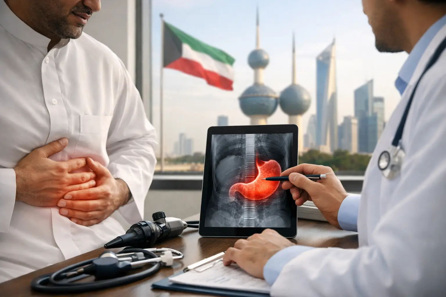 دليل تشخيص آلام المعدة المتكررة في الكويت