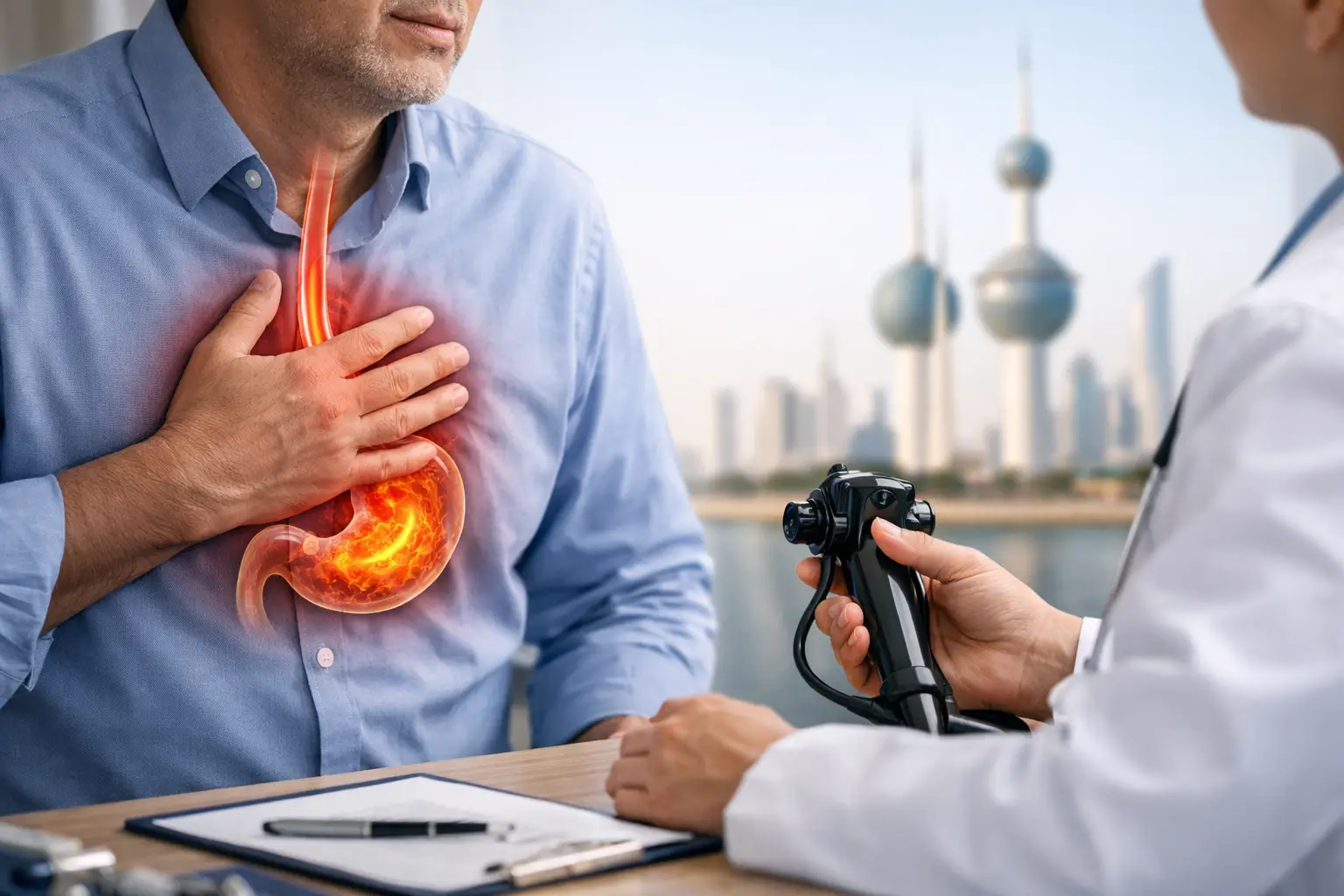 متى يكون ارتجاع المريء خطيراً؟ دليل للمرضى في الكويت