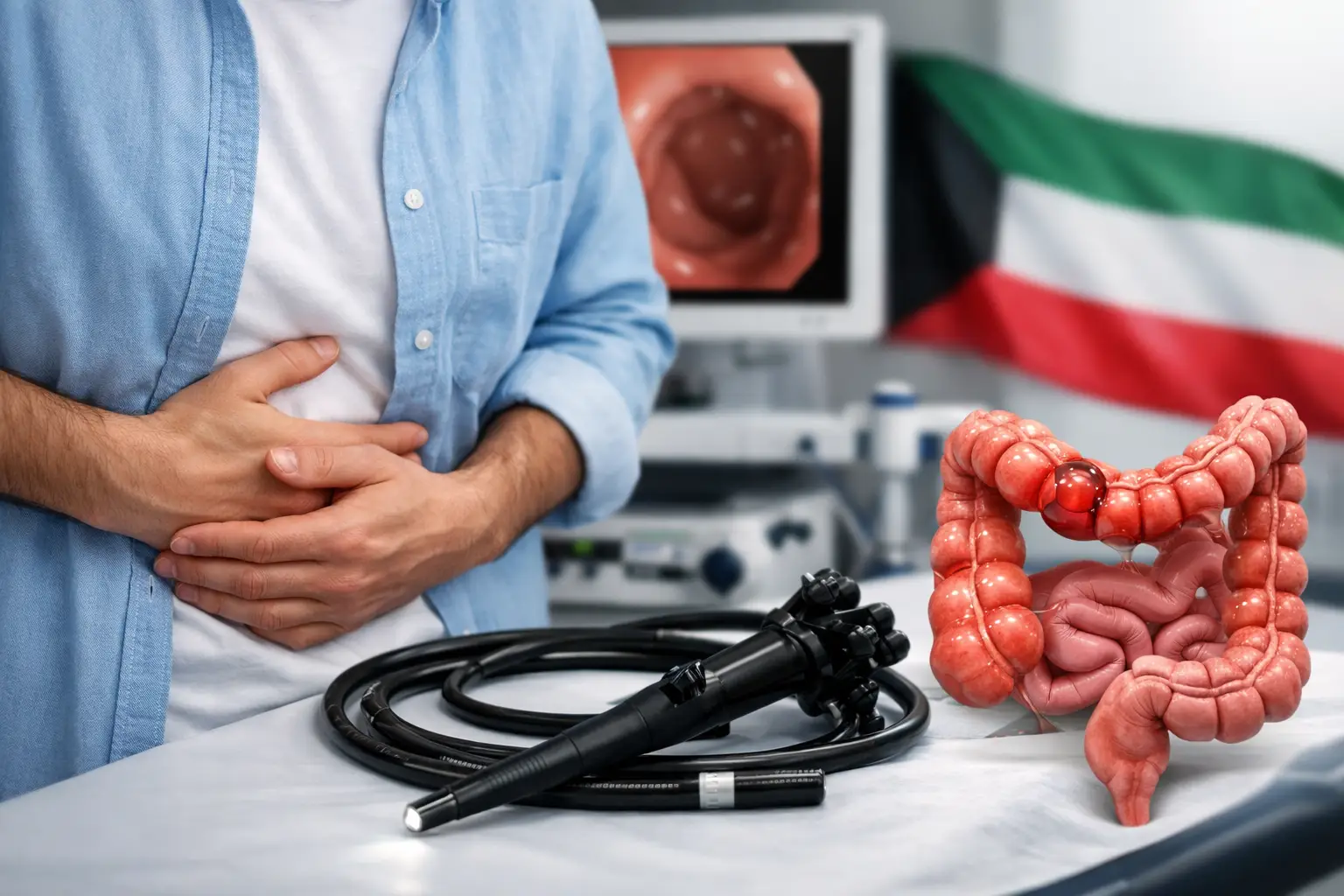 هل الانتفاخ يحتاج تنظير قولون في الكويت؟