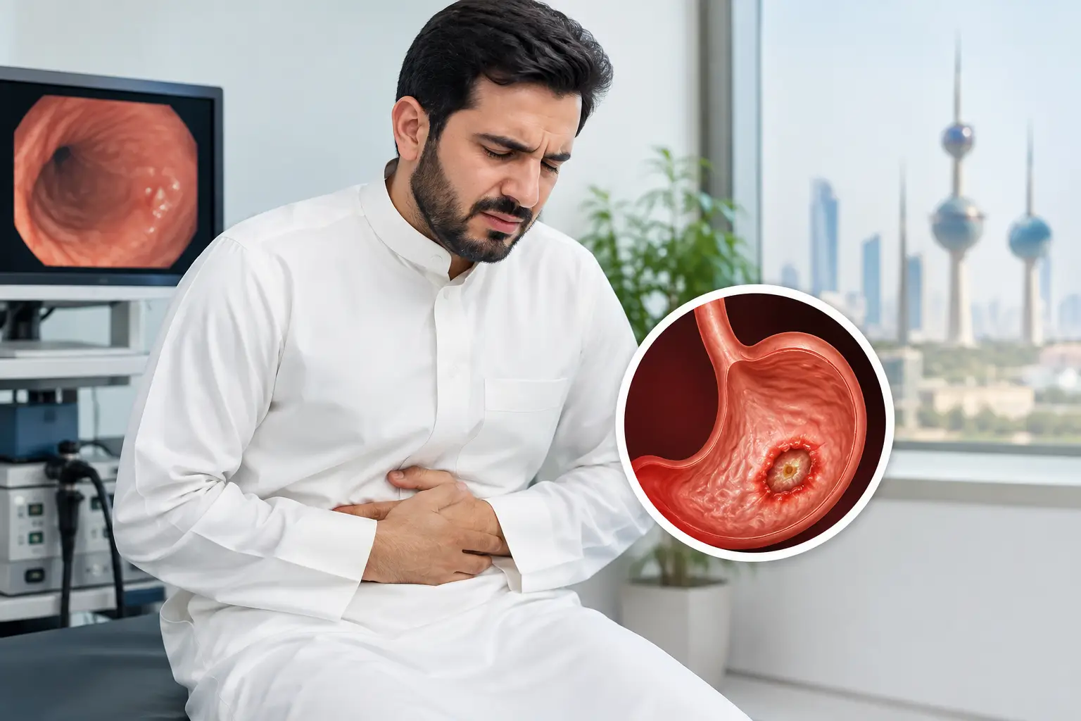 قرحة المعدة في الكويت ومتى تحتاج إلى تنظير