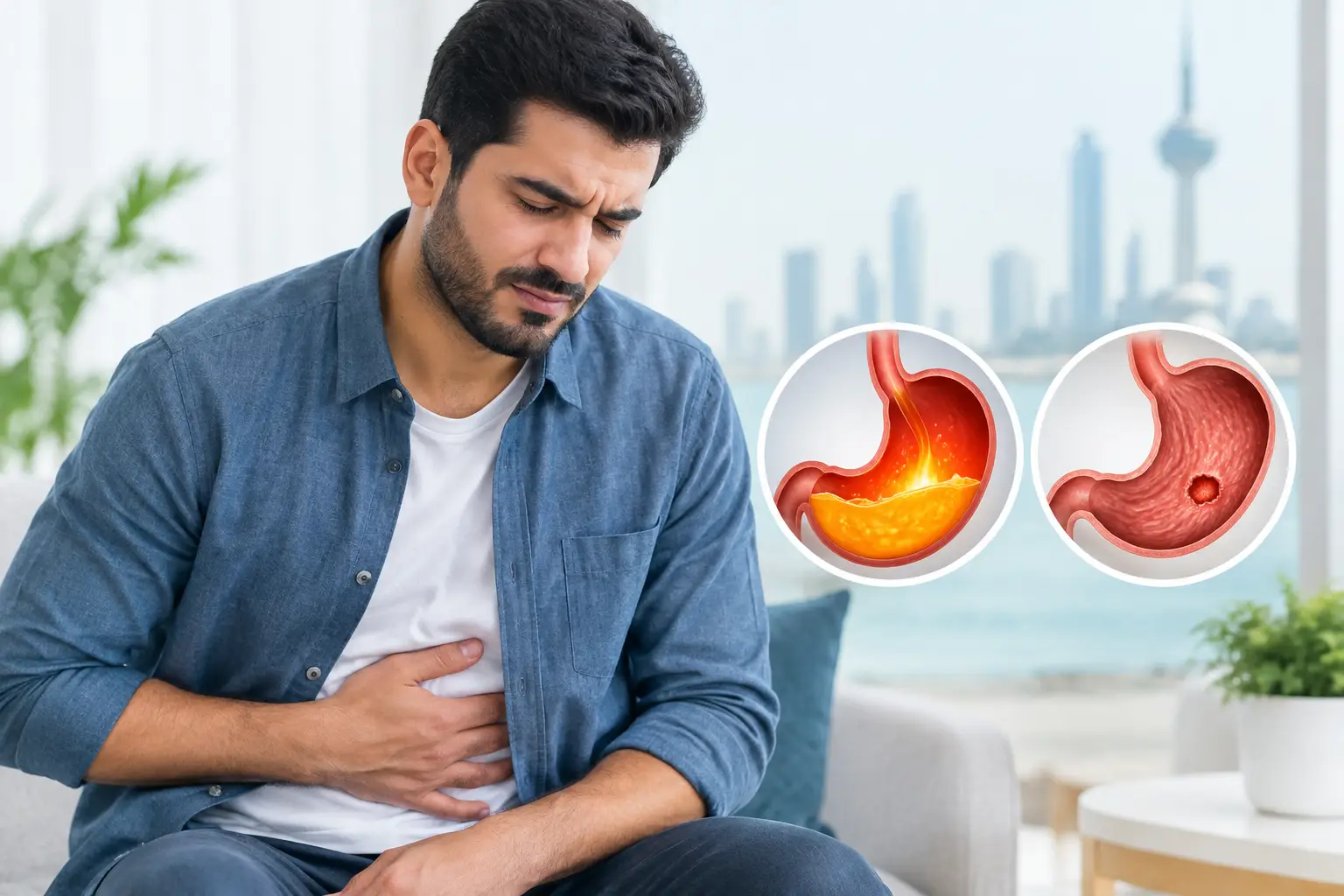 الحموضة أم قرحة المعدة؟ متى تحتاج فحصًا في الكويت