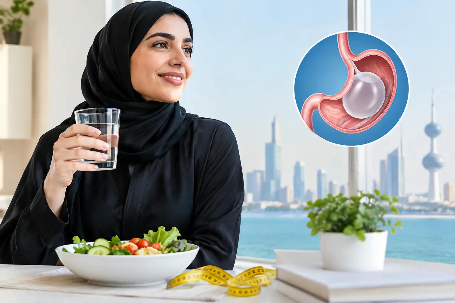 متى يبدأ نزول الوزن بعد البالون في الكويت؟